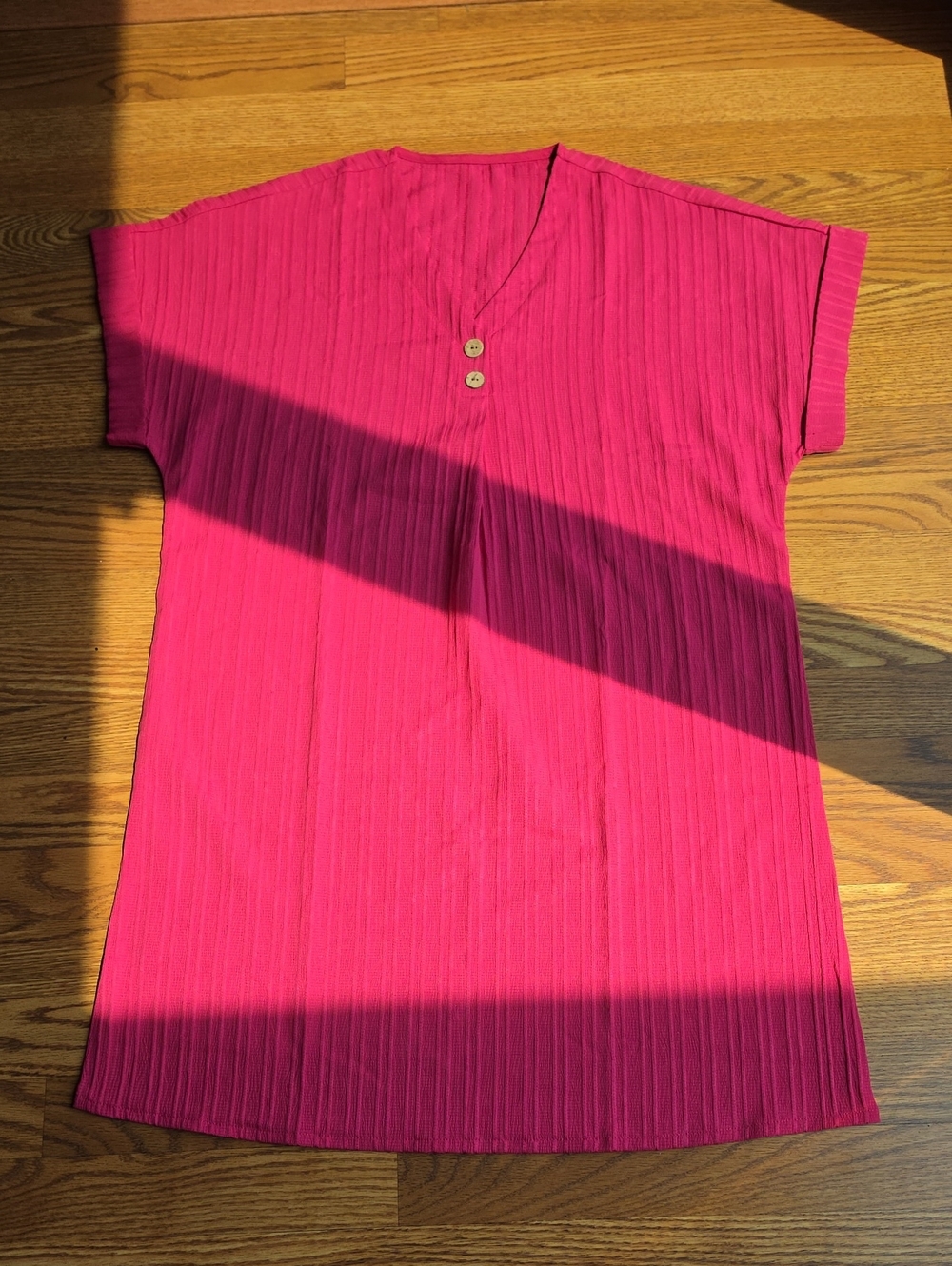 New! Amazon Women's Short Sleeve V-Neck Pink Dress